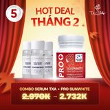 Combo Trong Uống Ngoài Bôi Serum Txa Dermeden & Pro Sunwhite
