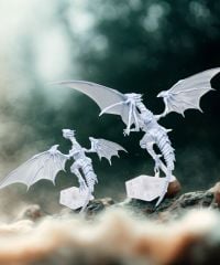  YG-001- Mô hình rồng trắng mắt xanh 