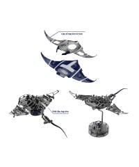  Mô hình kim loại cơ khí cao cấp Cá Đuối Manta 