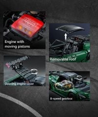  Lắp ráp siêu xe Lotus Exige Cup 430 tỉ lệ 1:8 CaDA- C61511W 