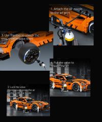  Lắp ráp siêu xe Mercedes AMG GT3 tỉ lệ 1:8 CaDA-C64008W 