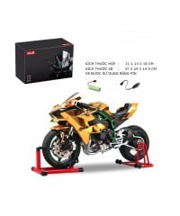  Mô hình Décor cao cấp Mô tô hợp kim màu vàng tỉ lệ 1:6 (bản động) XLG-M92325-6G 