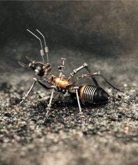  Bộ lắp ráp mô hình kim loại kiến cơ khí màu đỏ Zero Plain ANTM 