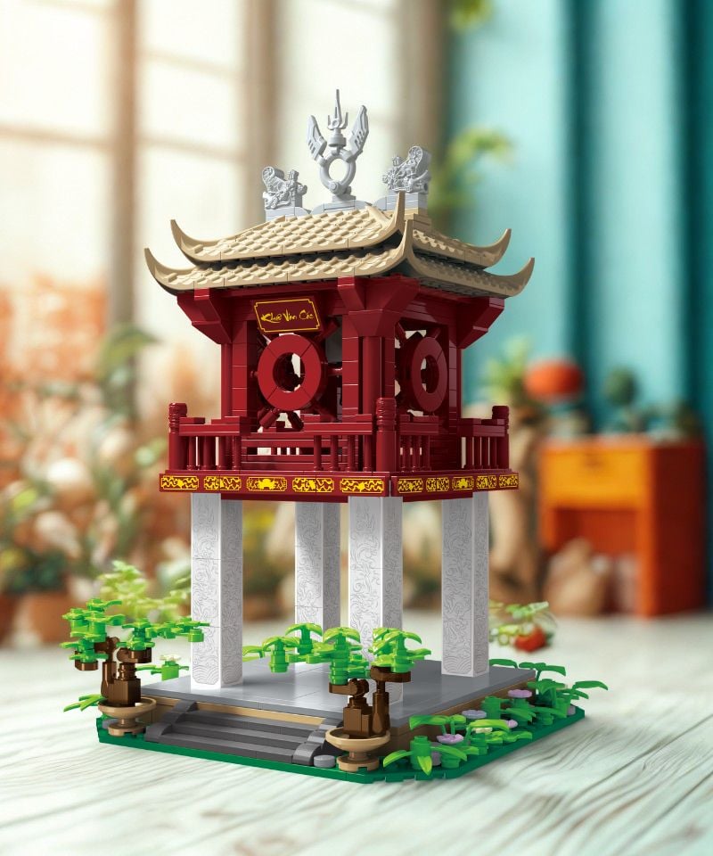  Lắp ráp mô hình Khuê Văn Các Steamland 