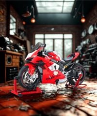  Mô hình xe máy kim loại màu trắng bạc tỉ lệ 1:7 XLG - M92334-6 (K4) 