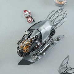  JIXIE-NAU.0537-P-E2 - Lắp ráp mô hình cơ khí Ốc Nautilus (màu bạc) 