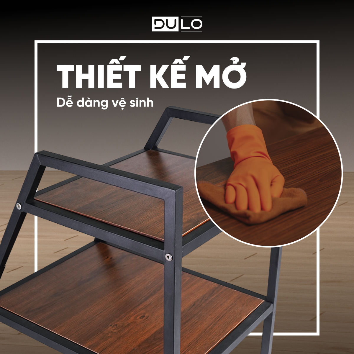 Kệ Hình Thang DULO | Kệ Trang Trí Khung Sắt Gỗ MDF Đa Năng