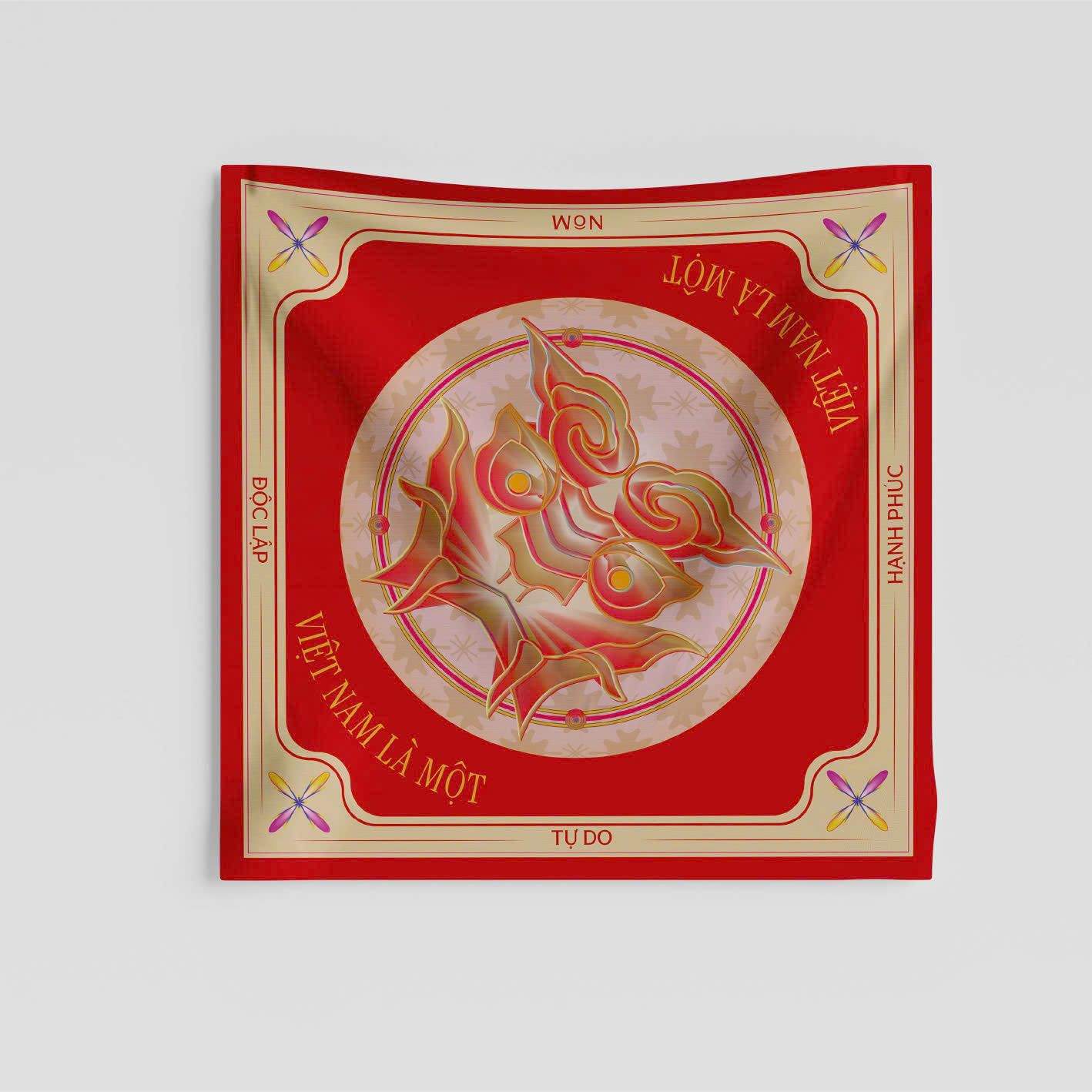  Khăn bandana Tranh Hàng Trống Việt Nam 