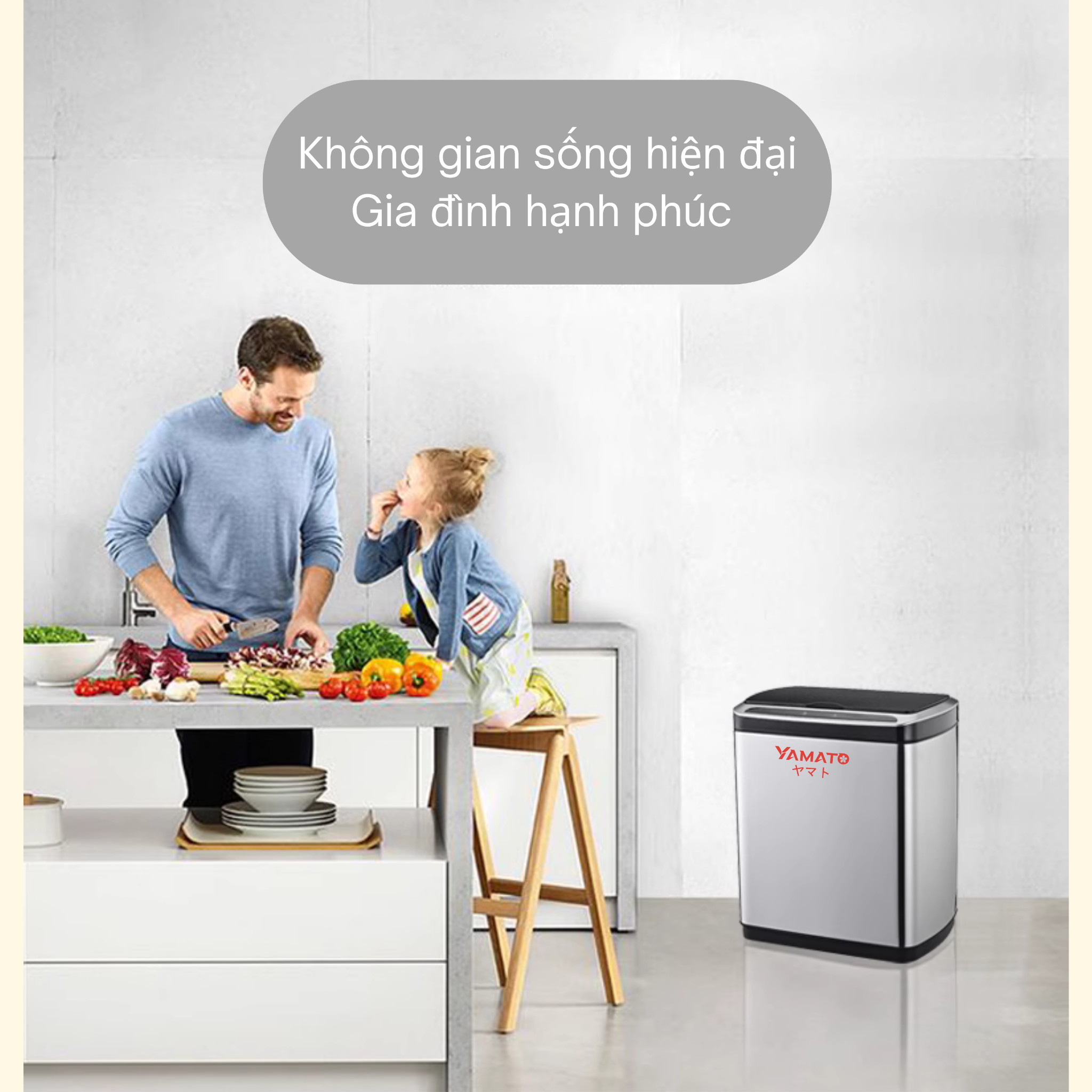 Thùng rác điện thông minh Yamato Ya20L – Thiết kế tối giản, công nghệ chuẩn Nhật 
