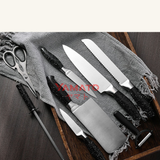  Bộ Dao Yamato9 JP9968 – Màu Đen Kim Sa – Đẳng Cấp Tối Giản Cho Không Gian Bếp Sang Trọng 