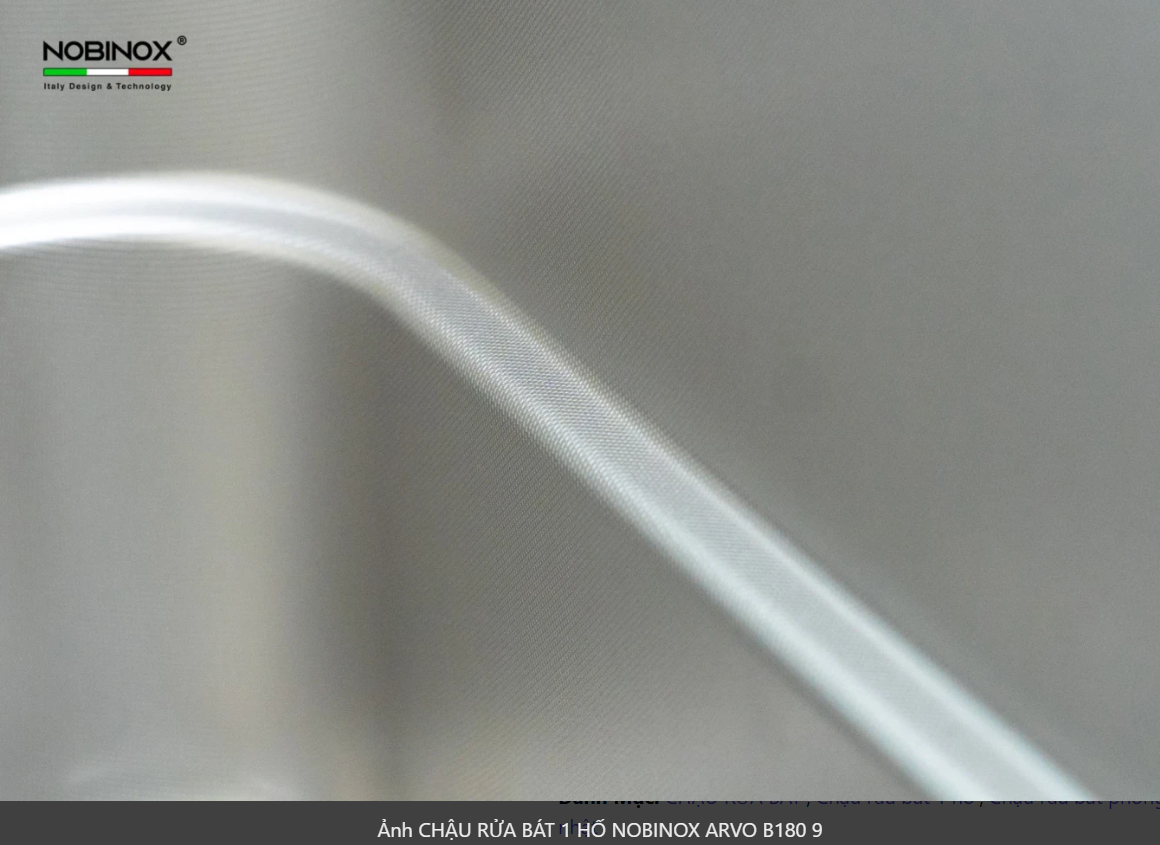  NEW CHẬU RỬA BÁT 1 HỐ NOBINOX ARVO B180 bản đủ phụ kiện. Giá tốt trong nhà Nobinox 