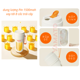  Máy xay sinh tố mini cầm tay Yamato 450 Sport Yellow – Nhỏ gọn, mạnh mẽ, chuẩn Nhật Bản 