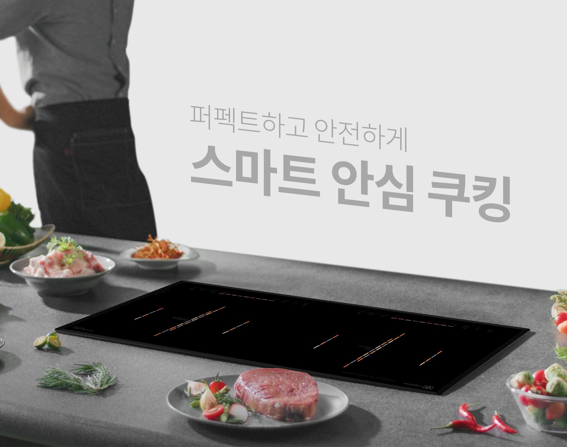  Bếp đôi 1 từ 1 hồng ngoại Hawonkoo CEH-207-IF nấu ăn nhanh hơn, chuẩn Hàn Quốc 