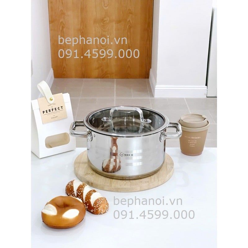  Bộ nồi inox bếp từ ARBER AN-05Promax 5 món Vip, bền bỉ. chống han rỉ, chống oxi hóa, an toàn nấu ăn, tiết kiệm điện 