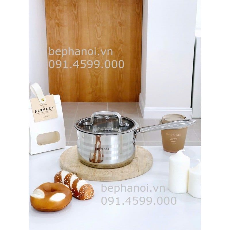  Bộ nồi inox bếp từ ARBER AN-05Promax 5 món Vip, bền bỉ. chống han rỉ, chống oxi hóa, an toàn nấu ăn, tiết kiệm điện 