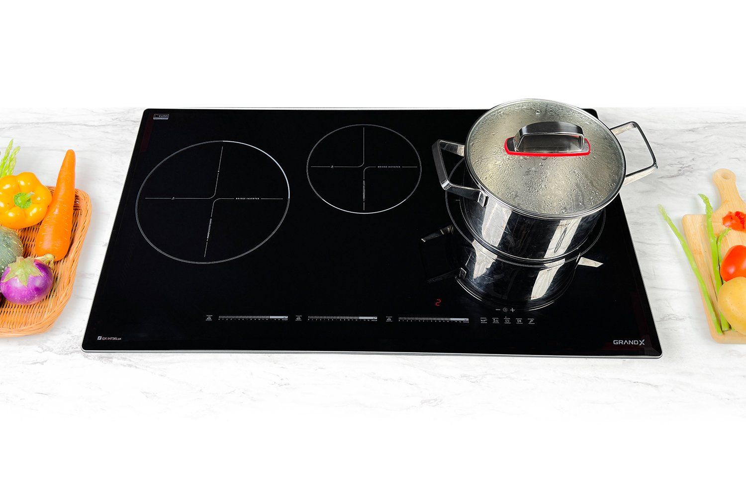  BẾP TỪ 3 VÙNG NẤU GX IH736LUX Malaysia Xuất xứ	Malaysia 3 vùng nấu từ, trượt cảm ứng 15 levels mức công xuất cho 3 vùng nấu độc lập, Half Bridge Smart INVERTER 