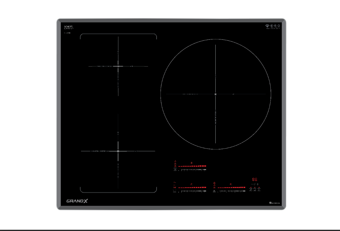  BẾP TỪ GX IH933G nhập Đức made in Germani  kính SCHOTT CERAN bền bỉ, công nghệ biến tần thông minh Half Bridge Smart INVERTER cùng nhiều tính năng hiện đại 