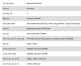  BẾP TỪ GX IH977G nhập khẩu Đức made in Germani 2 vùng nấu Kính SCHOTT CERAN, Half Bridge Smart INVERTER, Siêu nhanh Max 3700W, bảo hành 3 năm 