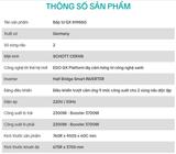  BẾP TỪ GX IH988G  nhập khẩu Đức made in Germany, Mặt kính SCHOTT CERAN cao cấp. Thiết kế vát 4 cạnh, viền hợp kim nhôm. Alloy Carbon 3D phủ Nano màu Titan, 