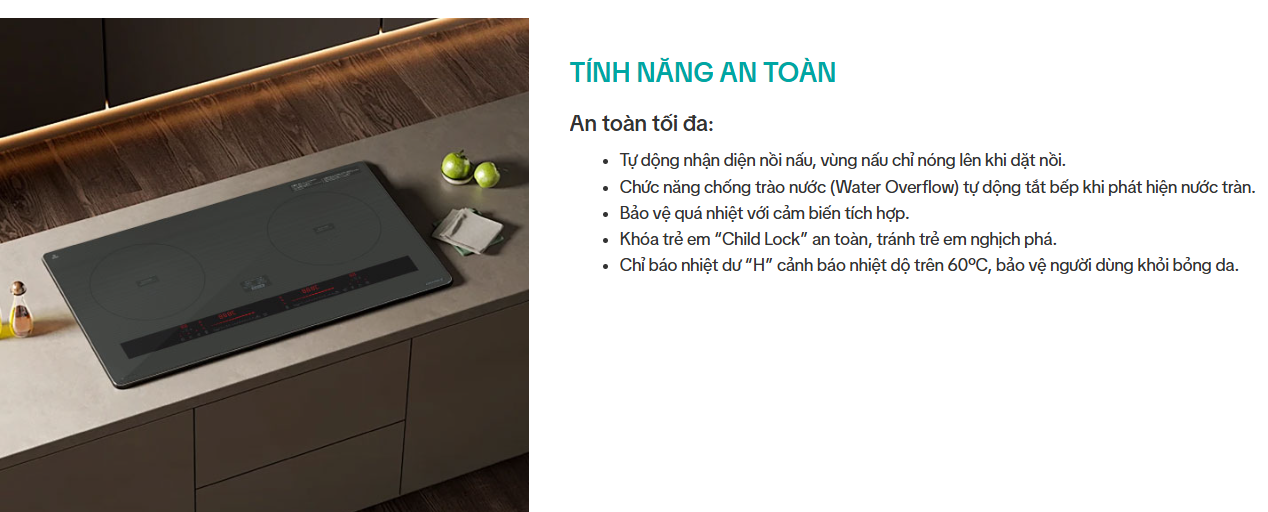  BẾP TỪ GX IP879JP kính NEG Nippon Made in Japan, Điều khiển 15 levels, Inverter, mạch Half Bridge Smart, Tự tìm nồi nấu, hẹn giờ, chức năng hâm nóng Keep Warm, chống trào nước, khóa trẻ em, tạm dừng, tự động tắt bếp khi không có nồi 