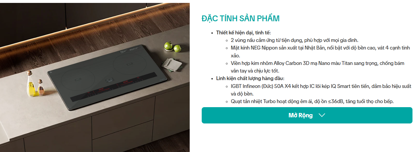  BẾP TỪ GX IP879JP kính NEG Nippon Made in Japan, Điều khiển 15 levels, Inverter, mạch Half Bridge Smart, Tự tìm nồi nấu, hẹn giờ, chức năng hâm nóng Keep Warm, chống trào nước, khóa trẻ em, tạm dừng, tự động tắt bếp khi không có nồi 