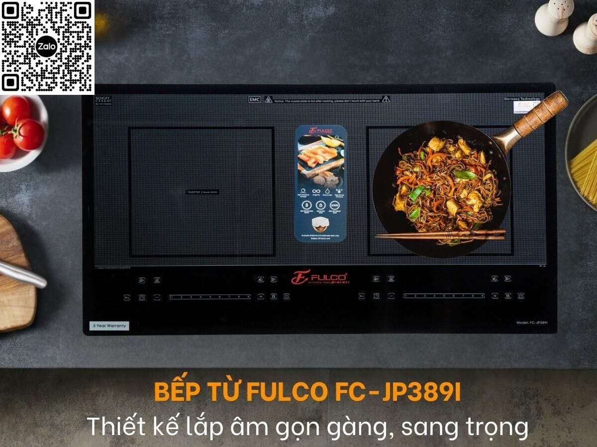  Bếp từ Fulco Jp 389 i Kính shottcera Đức, bụng nhựa cao cấp, Mới 2025 công suất lớn 5800w, bảo hành 5 năm bền bỉ, xuất xứ Thái Lan. Chính hãng bảo hành tại nhà 