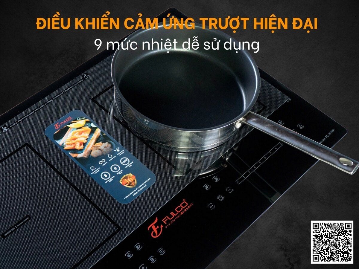  Bếp từ Fulco Jp 389 i Kính shottcera Đức, bụng nhựa cao cấp, Mới 2025 công suất lớn 5800w, bảo hành 5 năm bền bỉ, xuất xứ Thái Lan. Chính hãng bảo hành tại nhà 