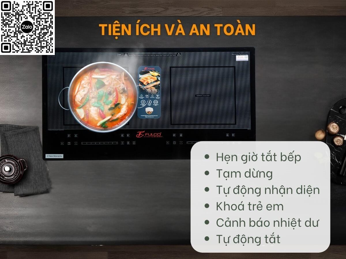  Bếp từ Fulco Jp 389 i Kính shottcera Đức, bụng nhựa cao cấp, Mới 2025 công suất lớn 5800w, bảo hành 5 năm bền bỉ, xuất xứ Thái Lan. Chính hãng bảo hành tại nhà 