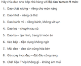  Bộ Dao Yamato9 JP9968 – Màu Đỏ Kim Sa – Điểm Nhấn Sáng Bừng Bếp Quán Của Bạn 