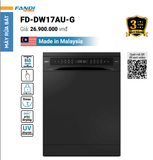  Máy rửa bát Fandi DW17AU-G Malaysia sấy khô PTC, diệt khuẩn tia UV, sức chứa lớn, bảo hành 3 năm, bảo trì 10 năm 