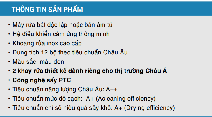  Máy rửa bát Fandi SMS8EU rửa 10 - 12 bộ, khoang inox, Rửa chuyên sâu, Rửa diệt khuẩn, Rửa hàng ngày, Rửa nhanh, Rửa thủy tinh, Rửa tiết kiệm Eco, Diệt khuẩn, Sấy tăng cường 