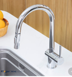  Vòi rửa bát Kluger KLF0008SC phiên bản màu Chrome sáng bóng 2 đường nóng lạnh 