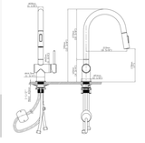  Vòi rửa bát Kluger KLF0008SC phiên bản màu Chrome sáng bóng 2 đường nóng lạnh 