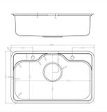  Chậu 1 hố kiểu Nhật cao cấp KP – NB8050SU Keeper rộng 80cm x 50cm , inox 304, vân chậu siêu mịn chống bám dính, siêu bền bỉ. Sử dụng cho căn bếp hiện đại 