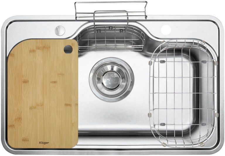  Chậu rửa inox Kluger 80cm KT8050FS – S80 Plus Hà Nội bản Plus đẩy đủ rổ, thớt , phụ kiện. chậu 1 hố lớn 