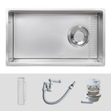  Chậu rửa inox Kluger 75cm KY7545FS – S75 TOYA SERIES. - Chất liệu: POSCO 304 (độ dày 1.0mm). - Bề mặt: LINEN dập nổi thế hệ mới, dễ dàng vệ sinh. Ép khuôn liền khối. ,Màu sắc:Silver, Gồm 01 chậu, 01 siphon , 01 bát rác, 01 giỏ inox để đồ. loại 1 hố 