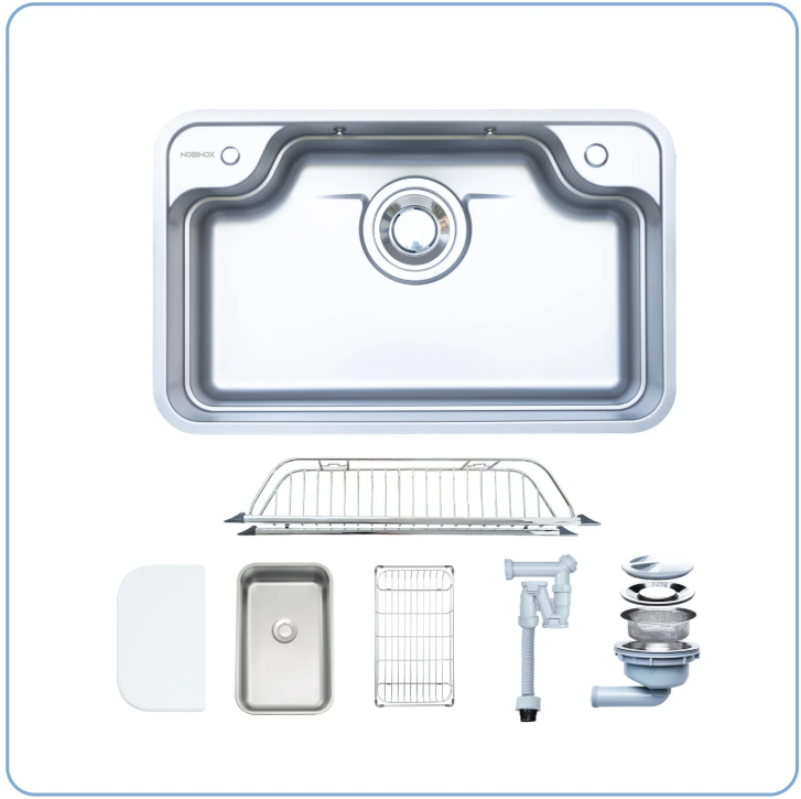  CHẬU RỬA BÁT 1 HỐ NOBINOX LIKEN NL790D tặng Vòi Nobinox cao cấp, chương trình kết hợp của Grapbuy Bếp Hà Nội và Nobinox , cực tốt cho lên nhà mới 