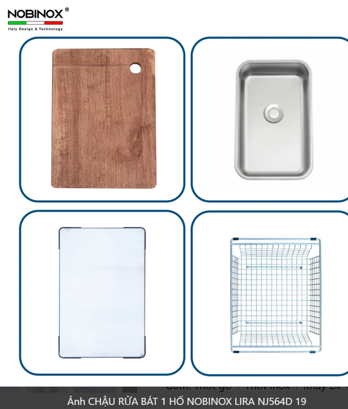  CHẬU RỬA BÁT 1 HỐ NOBINOX LIRA NJ 564 D supper line siêu mịn, lavabo bàn đảo, kích thước lớn 860mm 86cm, siêu dày 3mm top đầu 