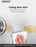  CHẬU RỬA BÁT 1 HỐ NOBINOX LUMIA NJ557 độ dày 3mm và 1.2mm rộng 68 cm + 48 cm vân siêu mịn Vip 
