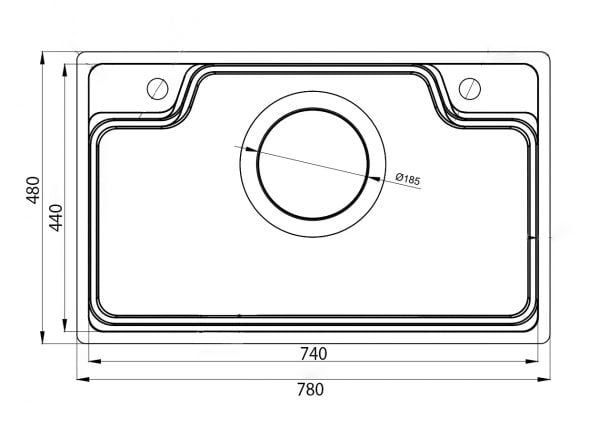  CHẬU RỬA KEEPER KP – CR02 – 7848 vân mịn chống xước, chống bám dính, kích thước phổ biến gia đình, 1hố lớn 