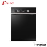 MÁY RỬA BÁT FULCO FC2005TL16B CAO CẤP (Màu Đen) Rửa 16 bộ, 12 chương trình rửa + 4 chức năng an toàn, Sấy không khí nóng PTC,  Công nghệ khánh khuẩn Nano + khử trùng bằng tia UV 