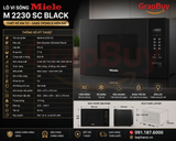  Lò Vi Sóng Miele M 2230 SC Black  Grapbuy Bếp Hà Nội, chính hãng, dịch vụ giao tận nhà, giá tốt. 