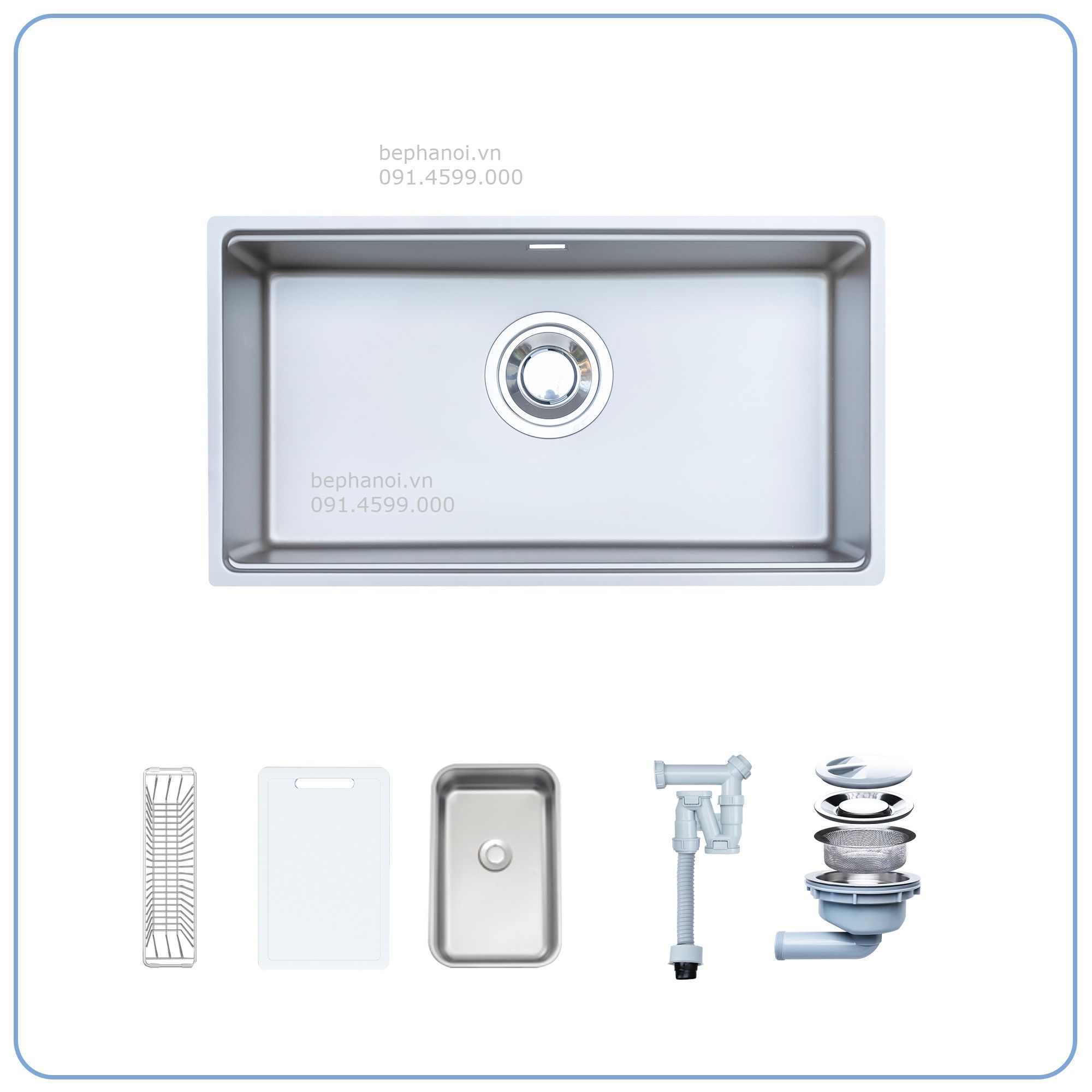  CHẬU RỬA BÁT 01 HỐ NOBINOX ROSA NN974DT vân siêu mịn supper line cao cấp, chống bám dính, bảo hành 10 năm, chính hãng, dành cho bếp hiện đại 