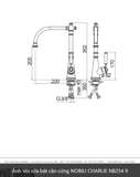  Vòi rửa bát cần cứng NOBILI CHARLIE NB254 Nhập Ý made in Italia Grapbuy Bếp Hà Nội 