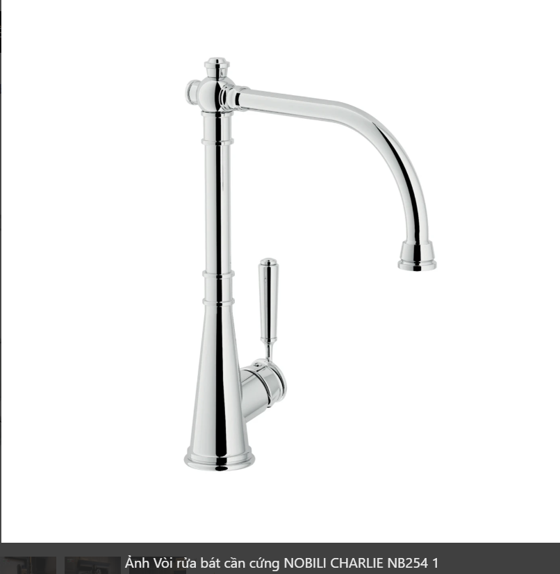  Vòi rửa bát cần cứng NOBILI CHARLIE NB254 Nhập Ý made in Italia Grapbuy Bếp Hà Nội 