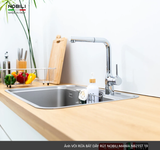  VÒI RỬA BÁT DÂY RÚT NOBILI MANIA NB215T Nhập Ý made in Italia Grapbuy Bếp Hà Nội 