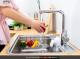  VÒI RỬA BÁT DÂY RÚT NOBILI MANIA NB215T Nhập Ý made in Italia Grapbuy Bếp Hà Nội 