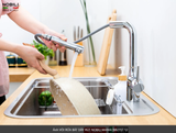  VÒI RỬA BÁT DÂY RÚT NOBILI MANIA NB215T Nhập Ý made in Italia Grapbuy Bếp Hà Nội 