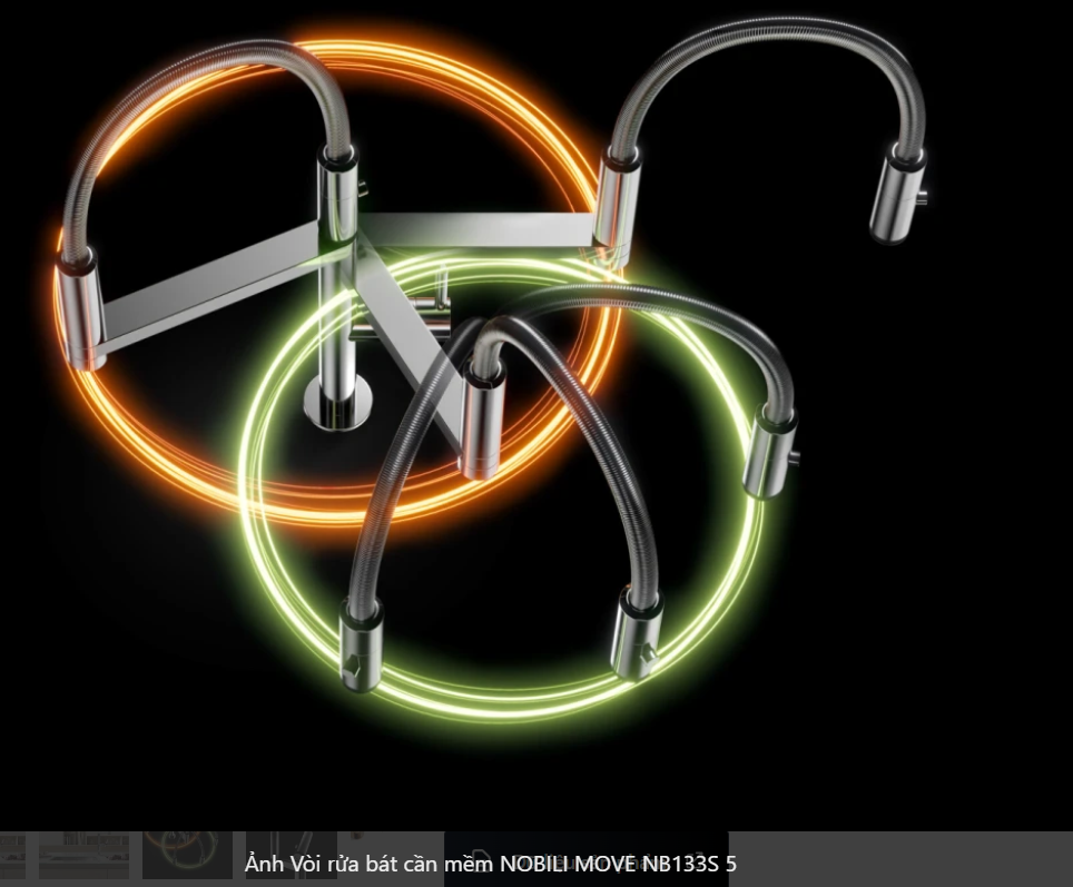  Vòi rửa bát cần mềm NOBILI MOVE NB133S Nhập Ý made in Italia Grapbuy Bếp Hà Nội 