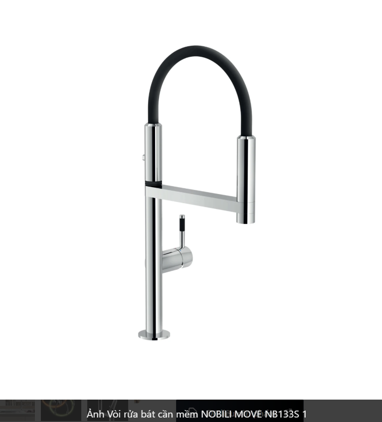  Vòi rửa bát cần mềm NOBILI MOVE NB133S Nhập Ý made in Italia Grapbuy Bếp Hà Nội 